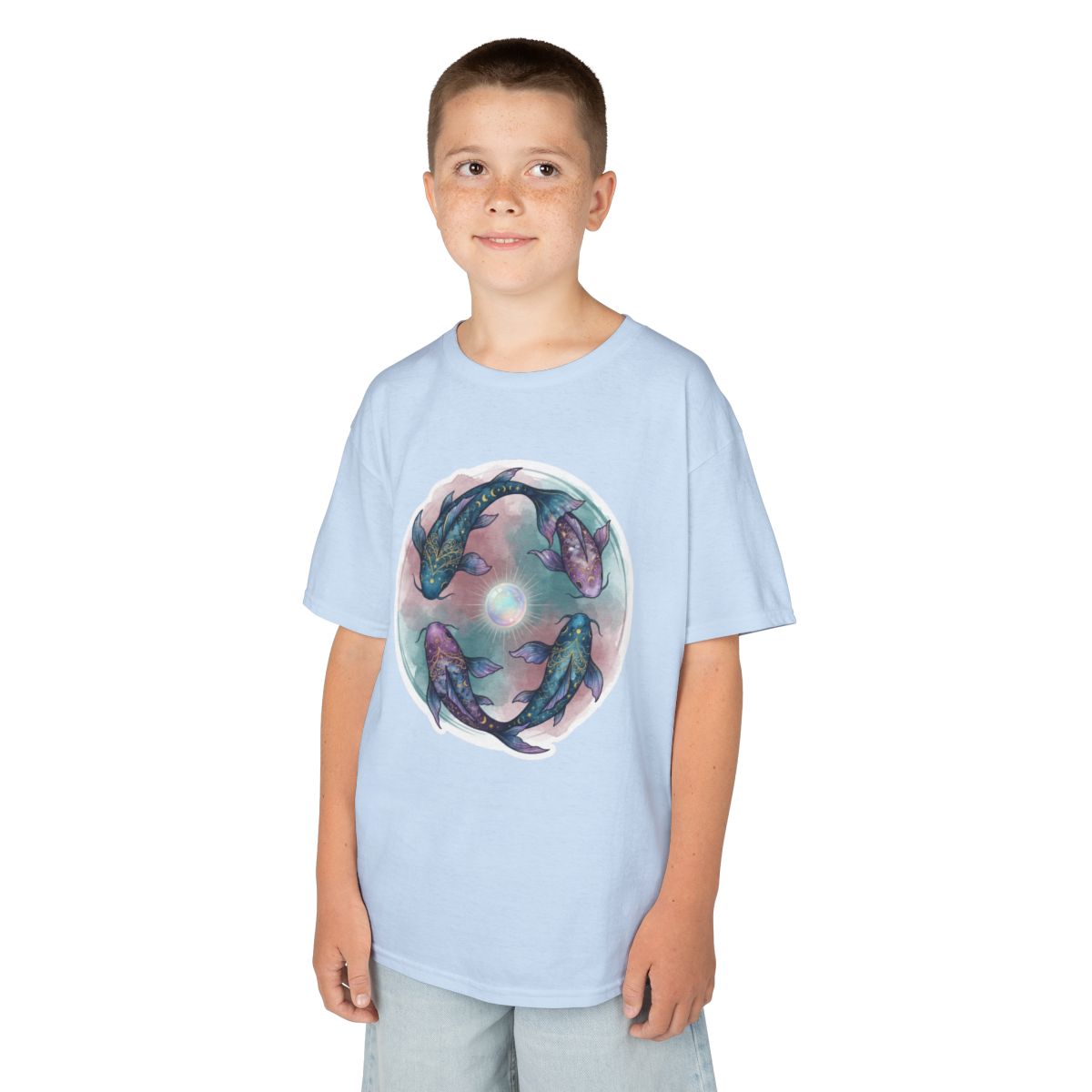 Color: Light Blue | Pisces The Infinite Fish Kids Tee