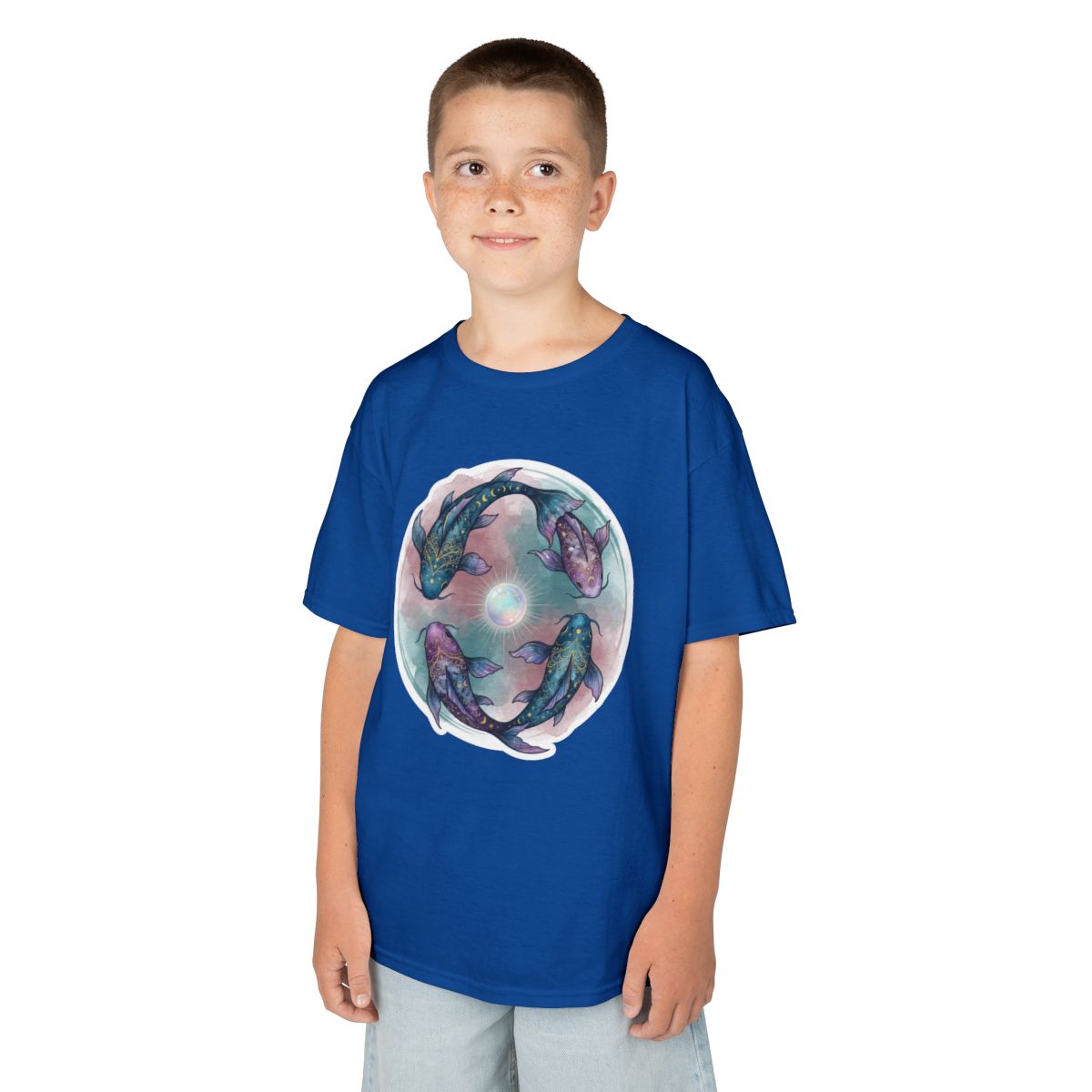 Color: Royal | Pisces The Infinite Fish Kids Tee