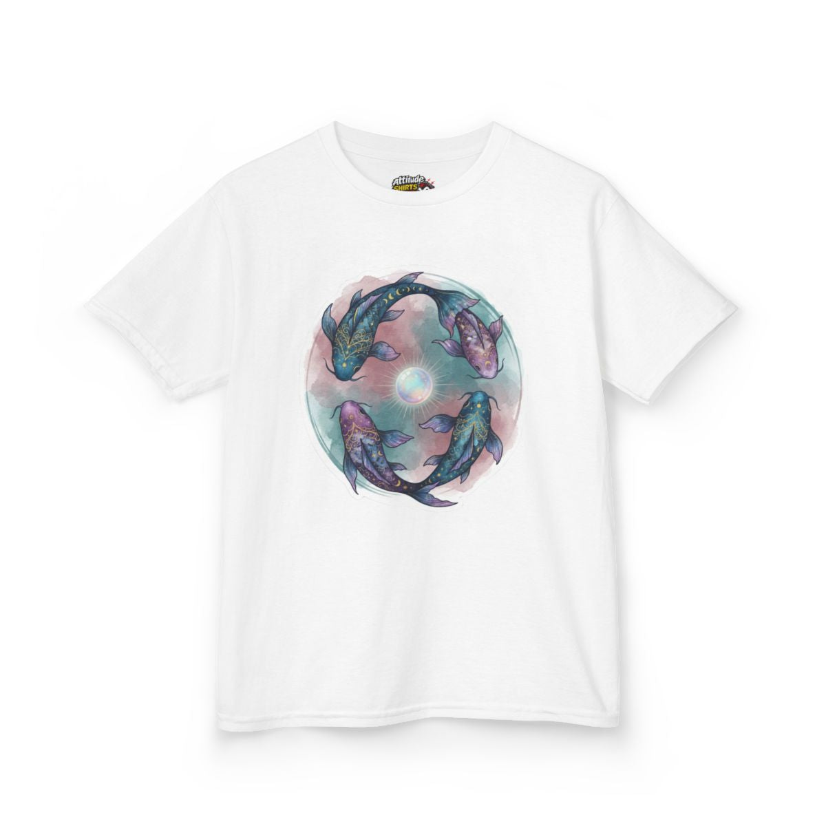 Color: White | Pisces The Infinite Fish Kids Tee