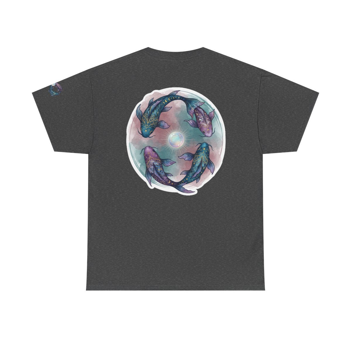 Color: Dark Heather | Pisces The Infinite Fish Premium Graphic Tee