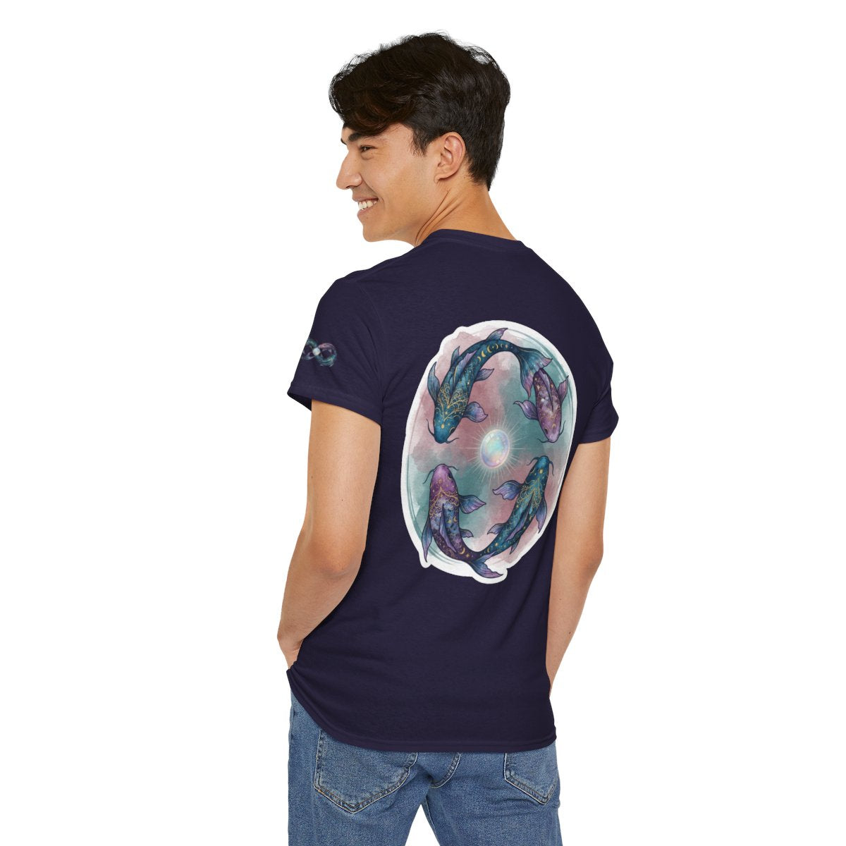 Color: Blackberry | Pisces The Infinite Fish Premium Graphic Tee