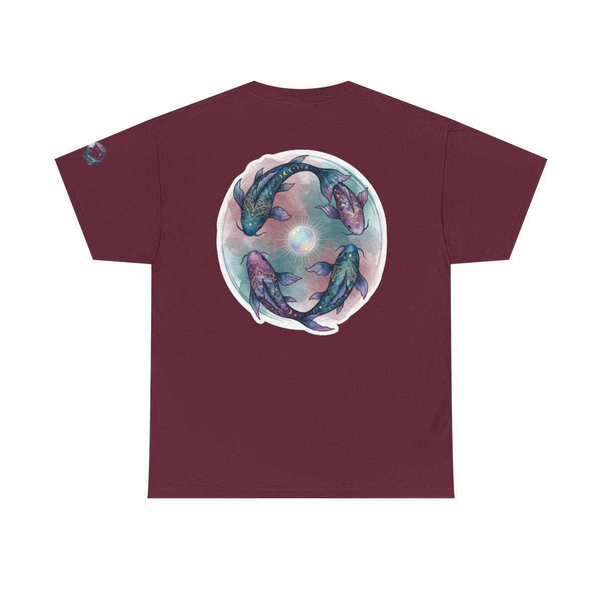 Color: Maroon | Pisces The Infinite Fish Premium Graphic Tee