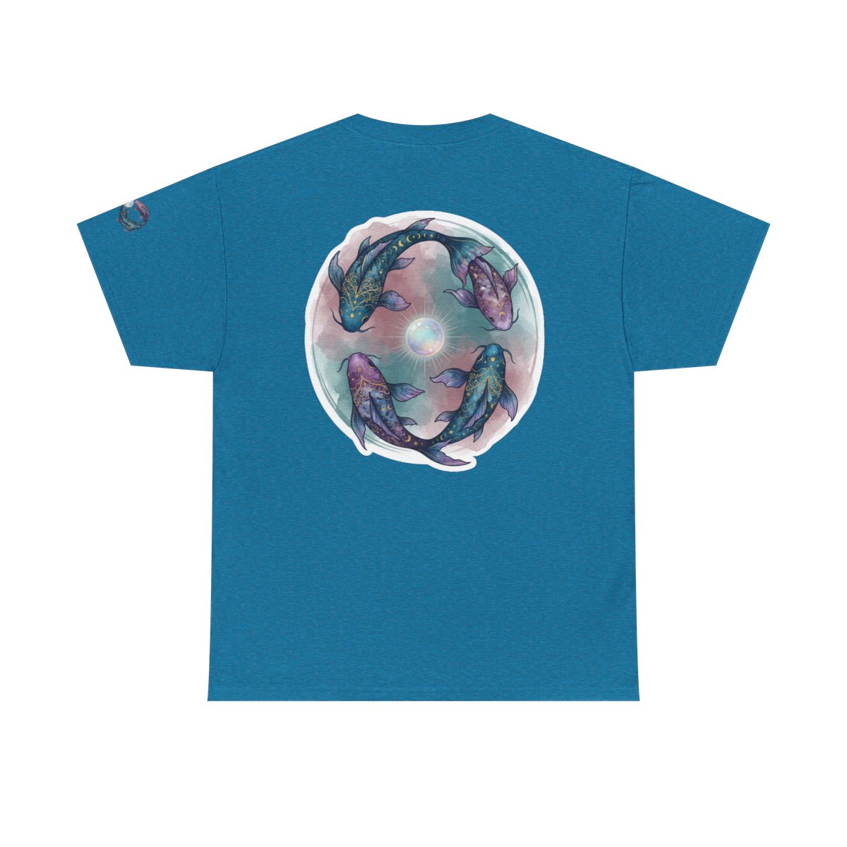 Color: Antique Sapphire | Pisces The Infinite Fish Premium Graphic Tee