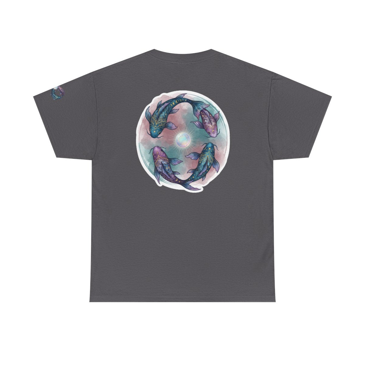 Color: Charcoal | Pisces The Infinite Fish Premium Graphic Tee