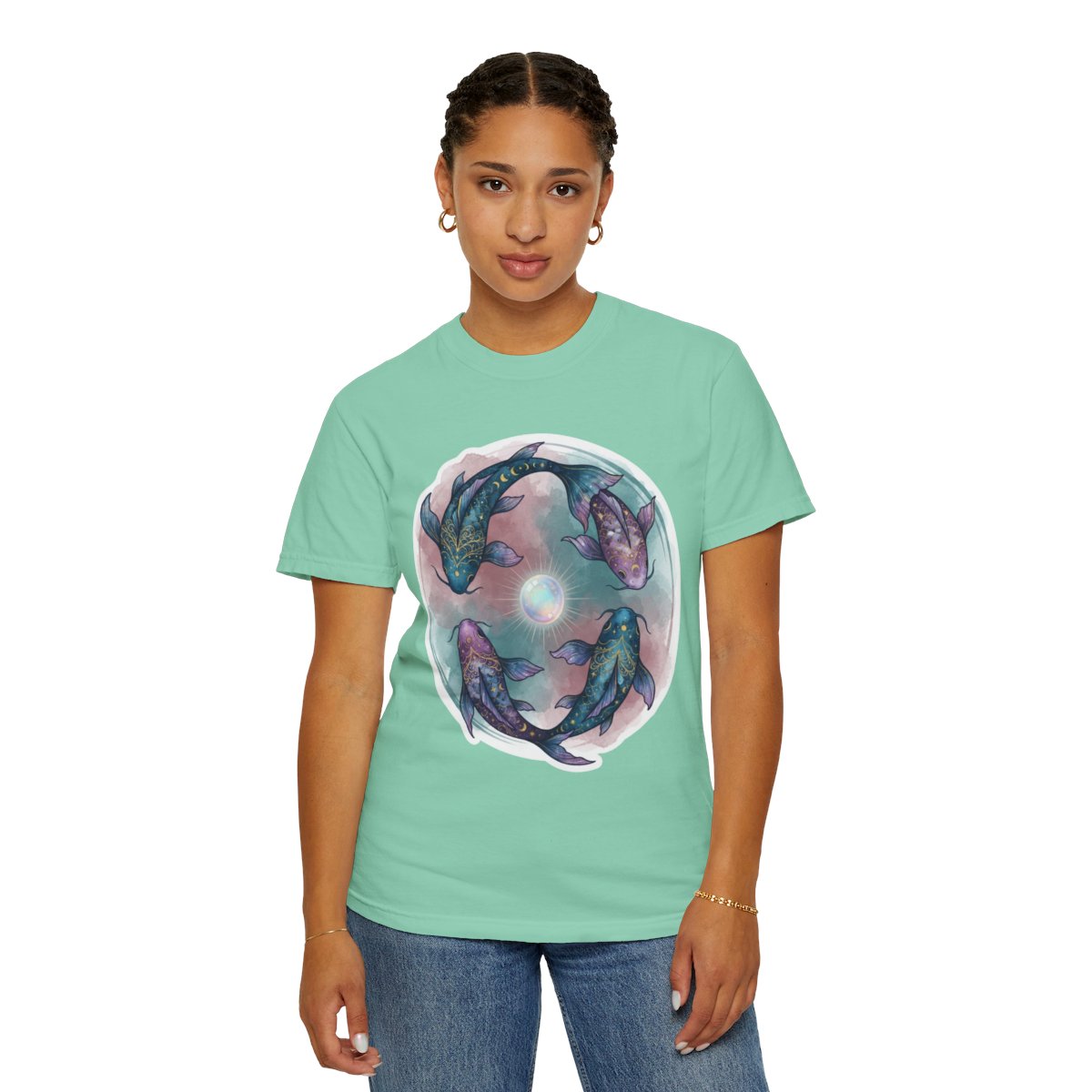Color: Island Reef | Pisces The Infinite Fish Unisex Garment-Dyed Tee