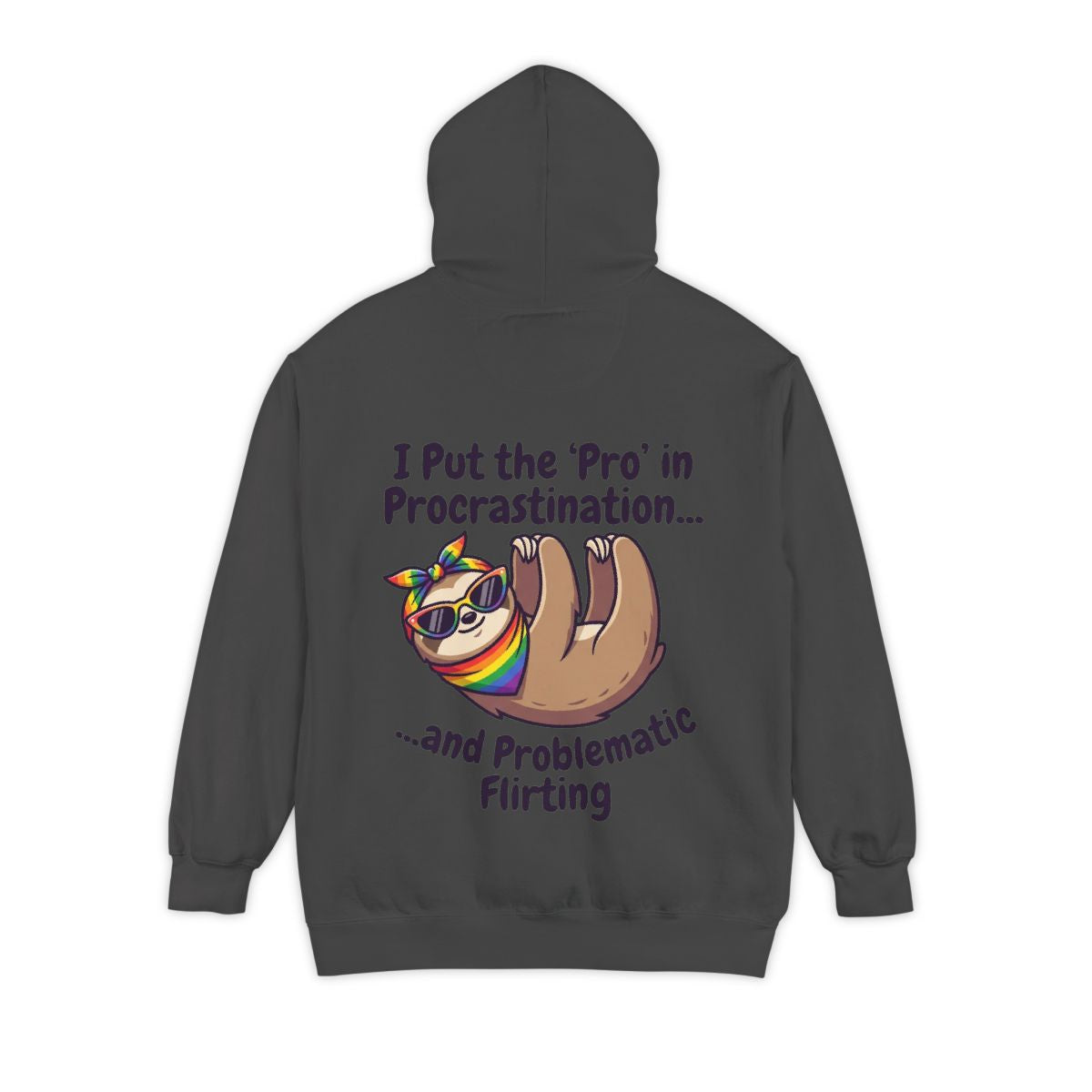 Color: Pepper | Pro in Problematic Flirting Garment-Dyed Hoodie
