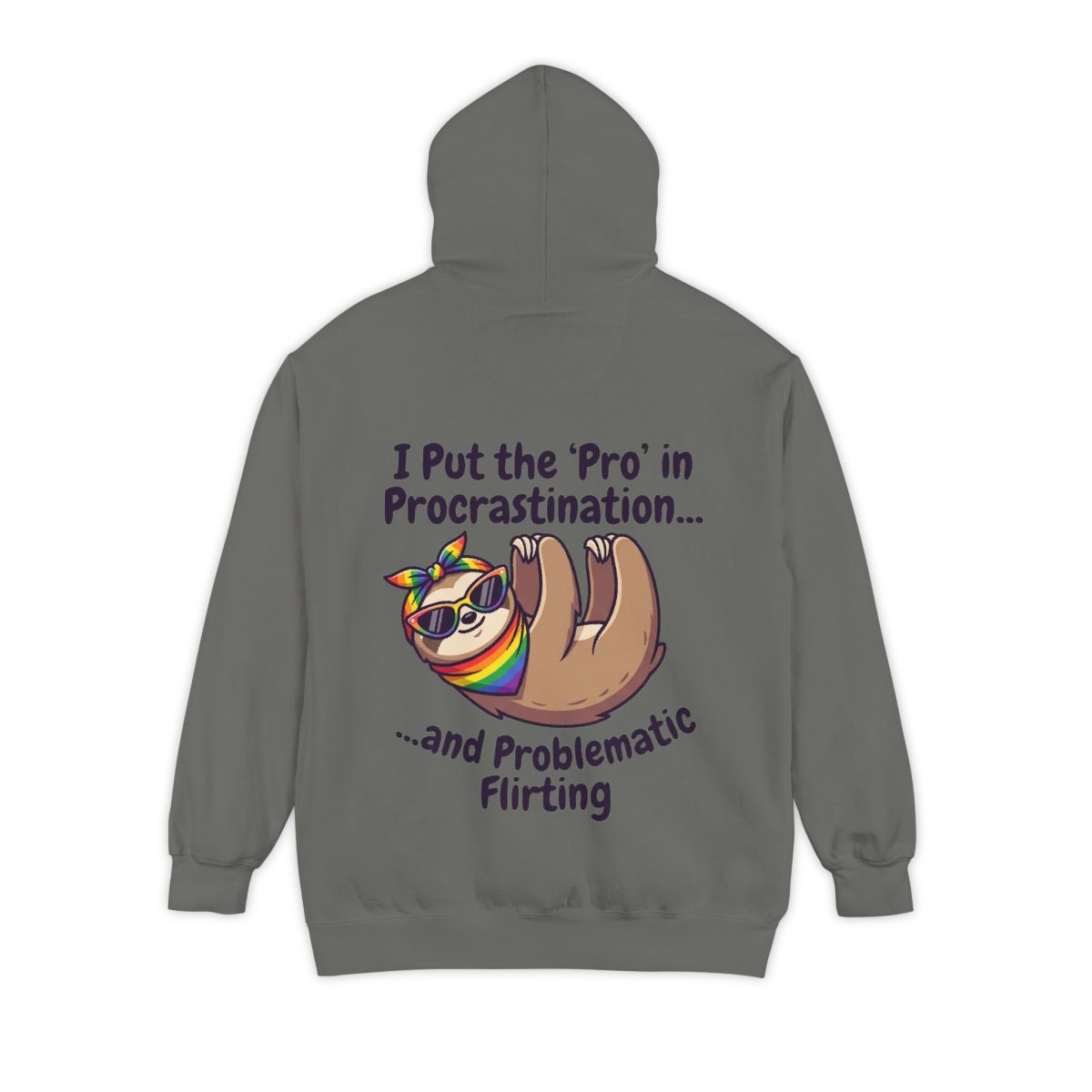 Color: Grey | Pro in Problematic Flirting Garment-Dyed Hoodie