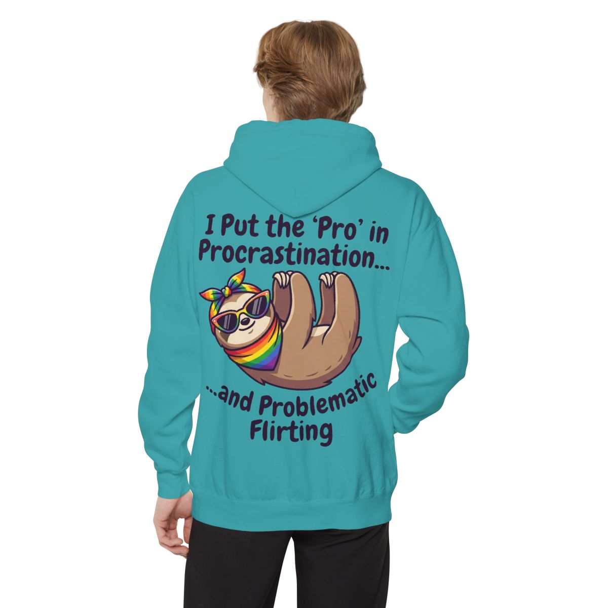 Color: Seafoam | Pro in Problematic Flirting Garment-Dyed Hoodie
