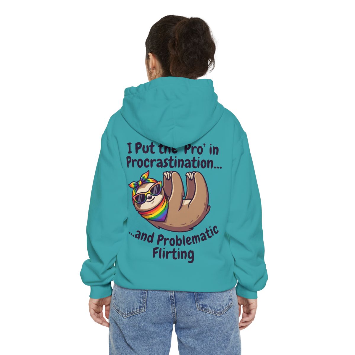 Color: Seafoam | Pro in Problematic Flirting Garment-Dyed Hoodie