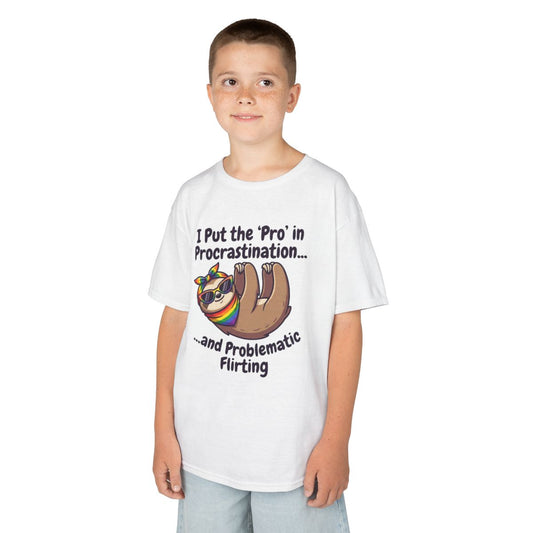Color: White | Pro in Problematic Flirting Kids Tee