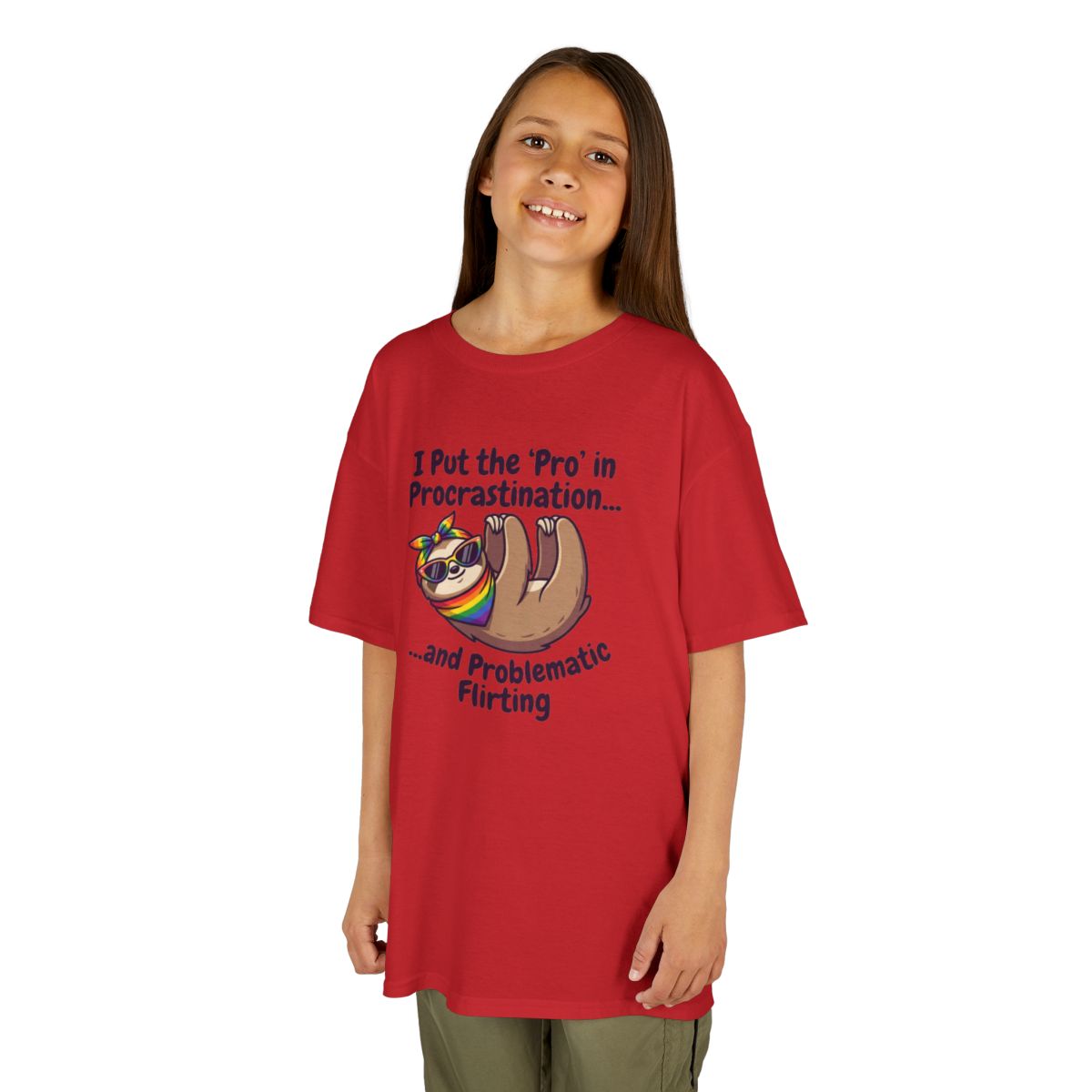 Color: Red | Pro in Problematic Flirting Kids Tee