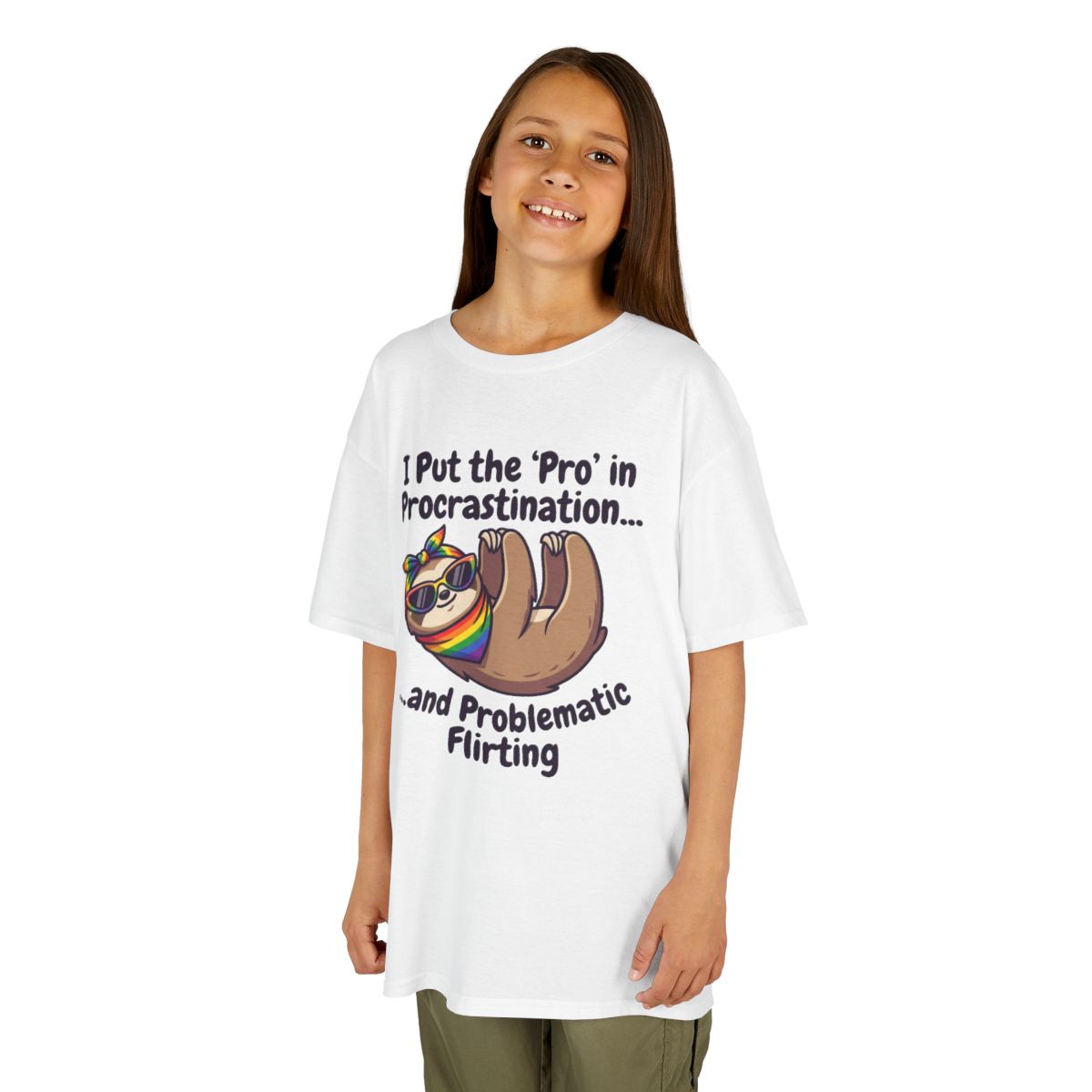 Color: White | Pro in Problematic Flirting Kids Tee