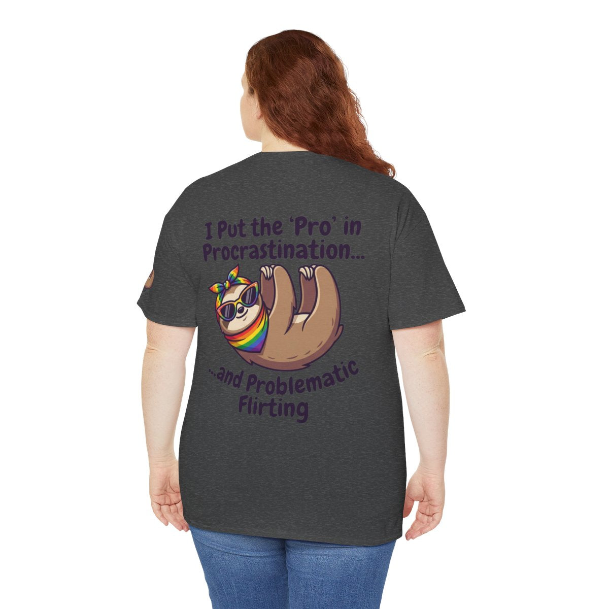Color: Dark Heather | Pro in Problematic Flirting Premium Graphic Tee