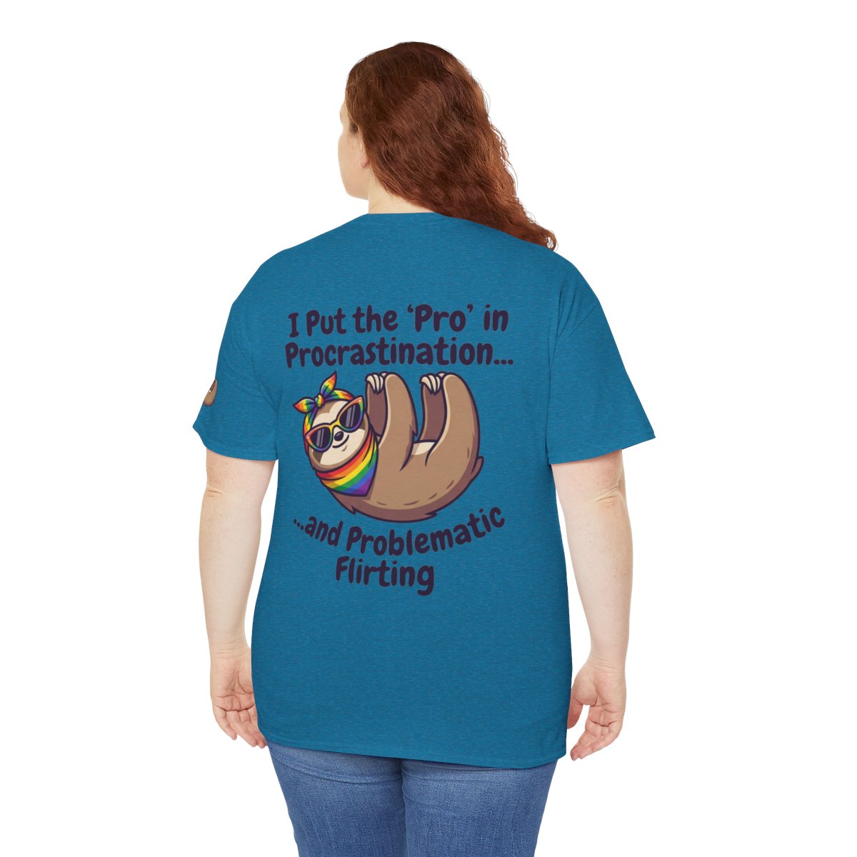 Color: Antique Sapphire | Pro in Problematic Flirting Premium Graphic Tee