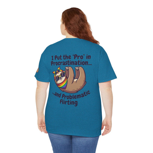 Color: Antique Sapphire | Pro in Problematic Flirting Premium Graphic Tee
