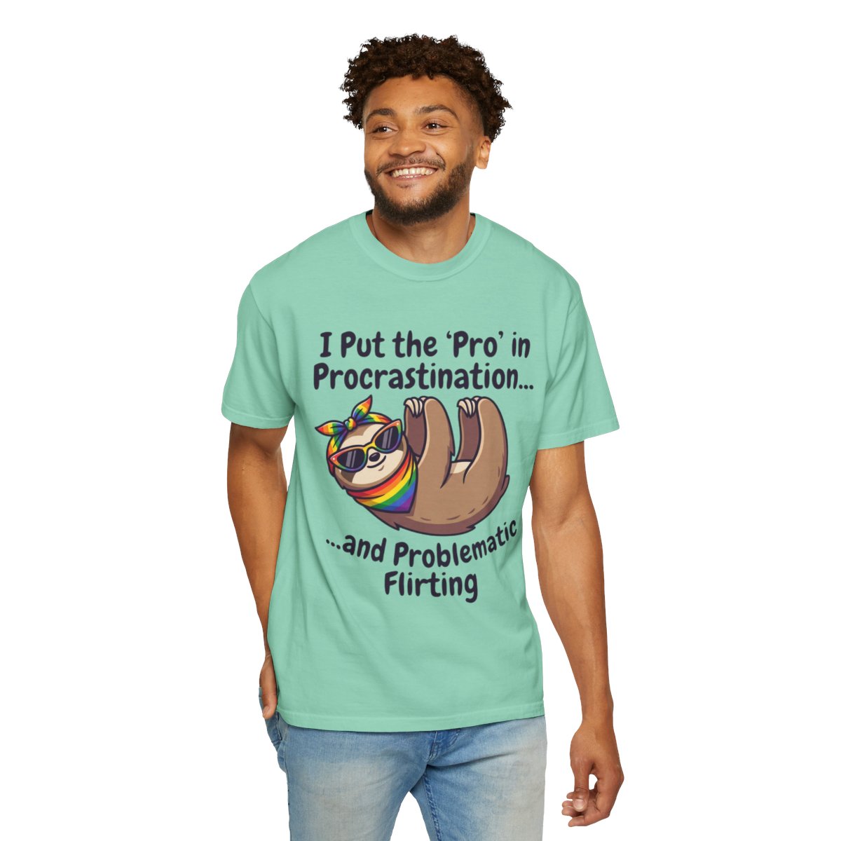Color: Island Reef | Pro in Problematic Flirting Unisex Garment-Dyed Tee