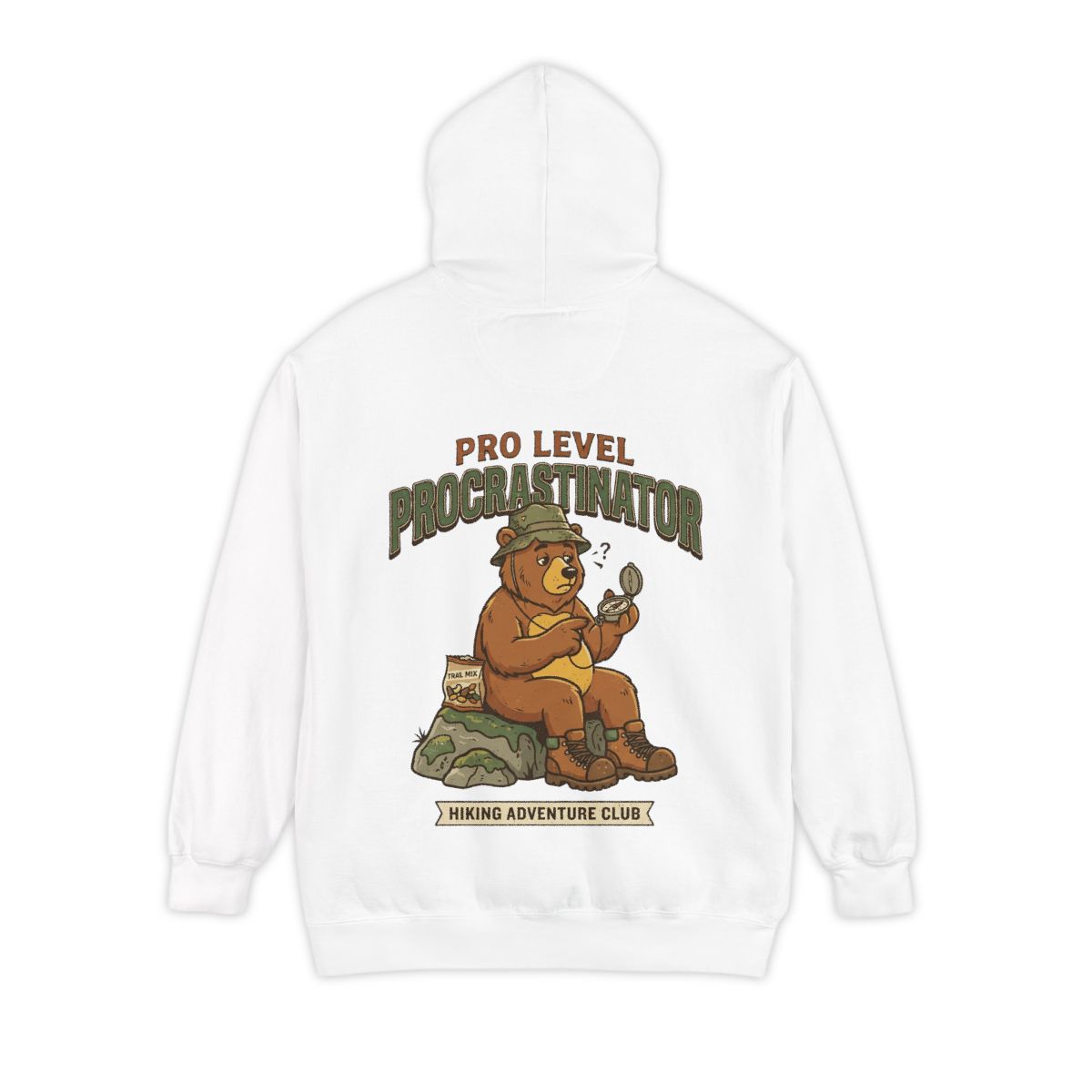 Color: White | Pro Level Procrastinator Garment-Dyed Hoodie