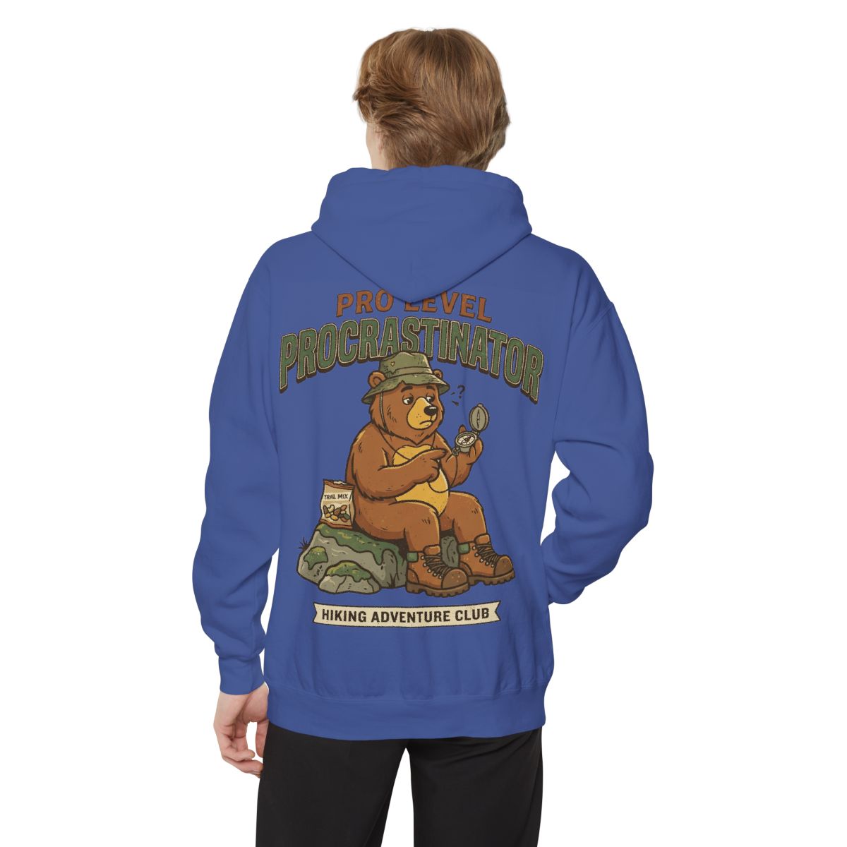 Color: Flo Blue | Pro Level Procrastinator Garment-Dyed Hoodie