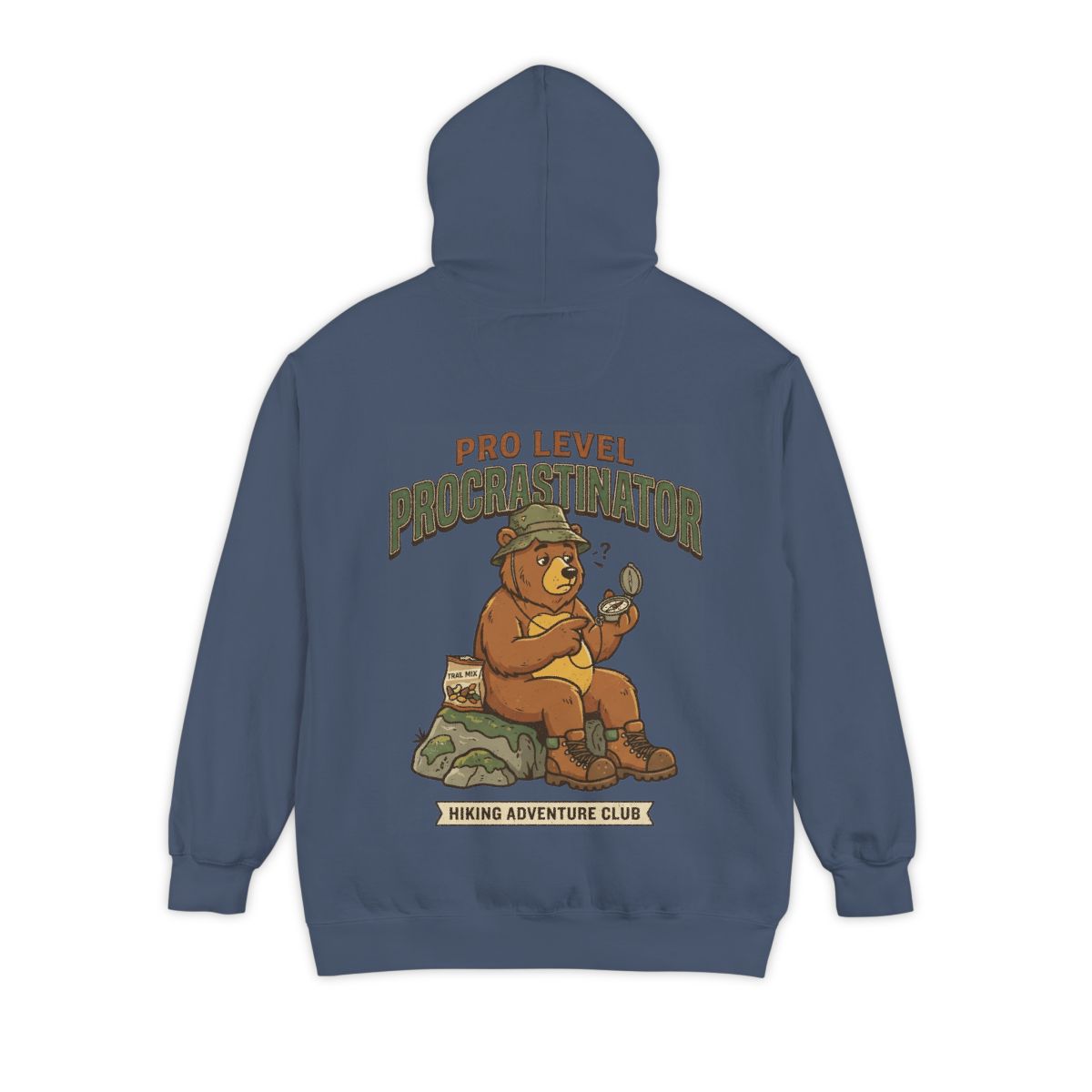 Color: Denim | Pro Level Procrastinator Garment-Dyed Hoodie