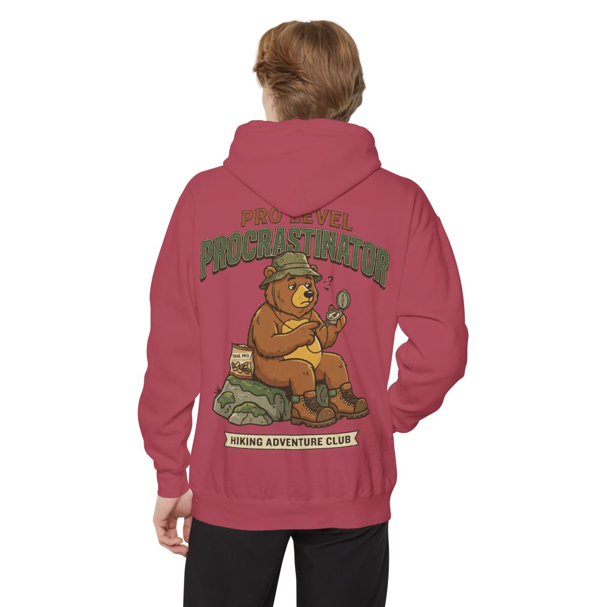 Color: Crimson | Pro Level Procrastinator Garment-Dyed Hoodie