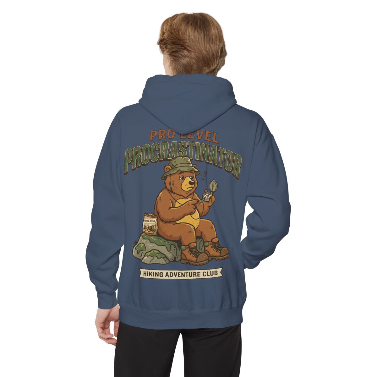 Color: Denim | Pro Level Procrastinator Garment-Dyed Hoodie