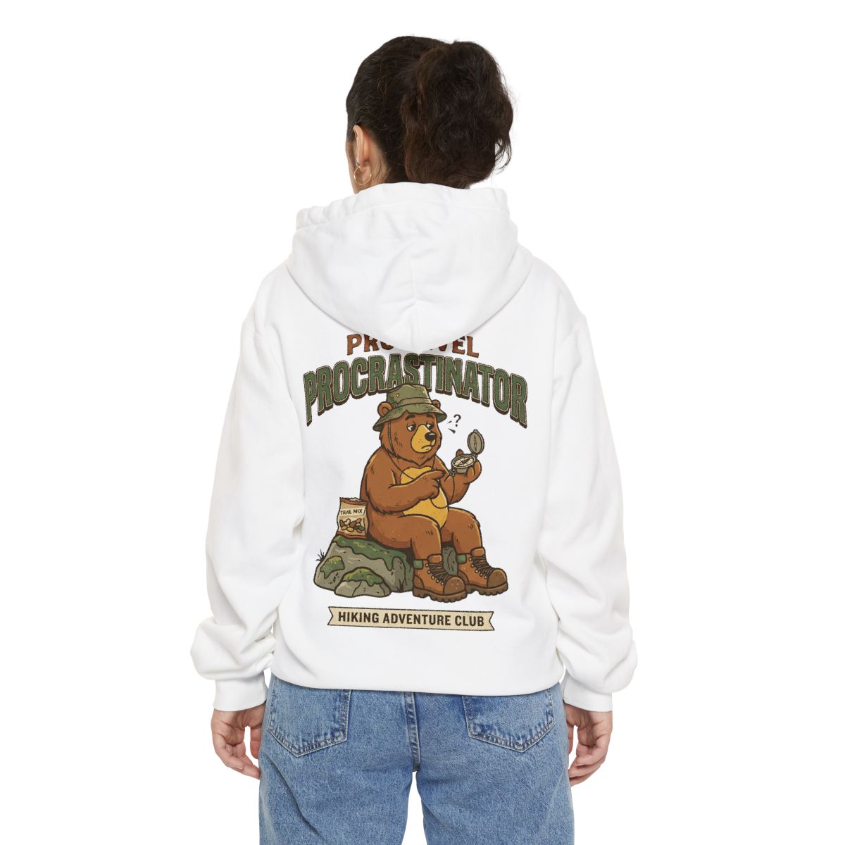 Color: White | Pro Level Procrastinator Garment-Dyed Hoodie