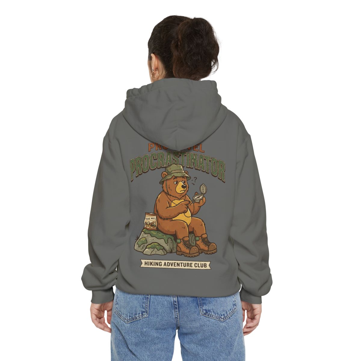 Color: Grey | Pro Level Procrastinator Garment-Dyed Hoodie