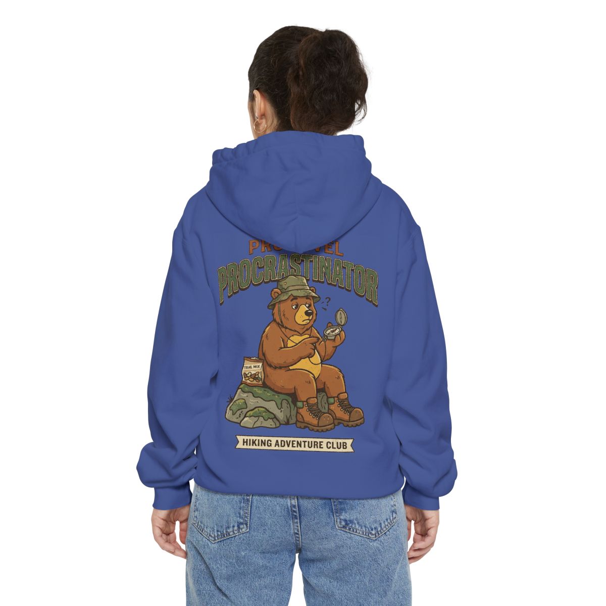 Color: Flo Blue | Pro Level Procrastinator Garment-Dyed Hoodie