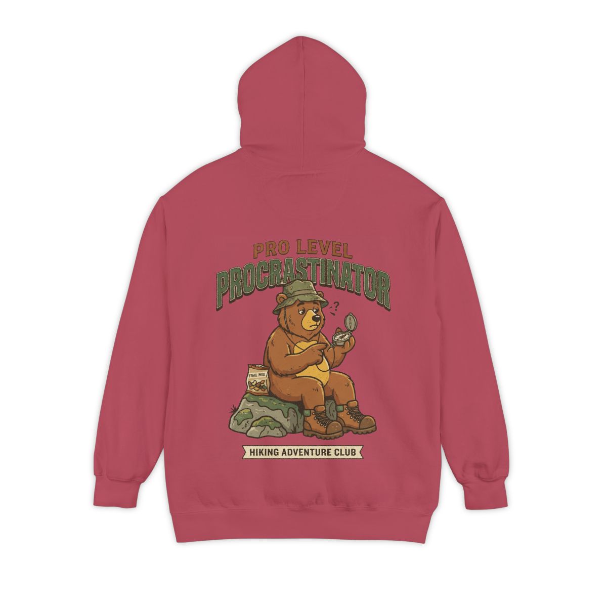 Color: Crimson | Pro Level Procrastinator Garment-Dyed Hoodie