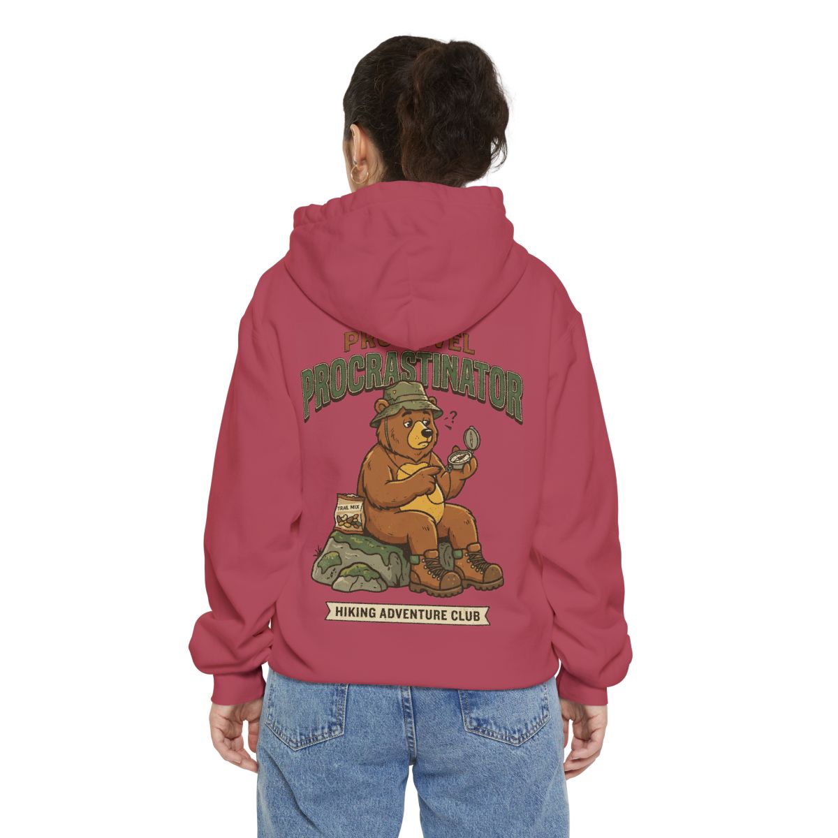 Color: Crimson | Pro Level Procrastinator Garment-Dyed Hoodie