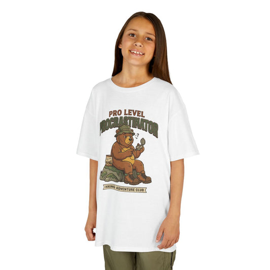 Color: White | Pro Level Procrastinator Kids Tee