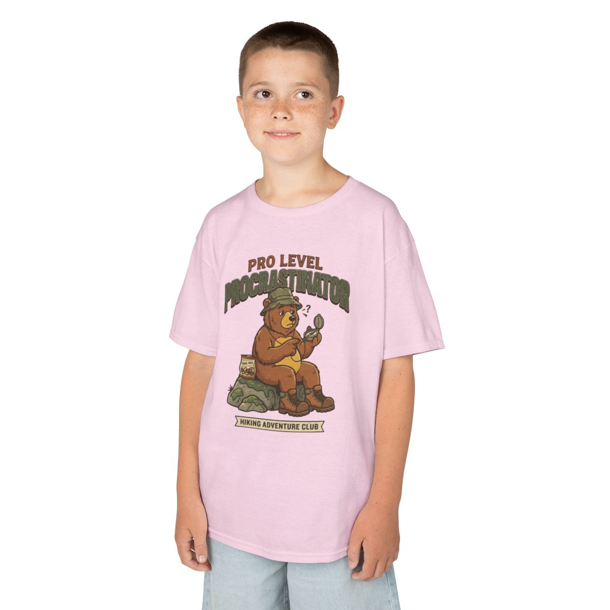 Color: Light Pink | Pro Level Procrastinator Kids Tee