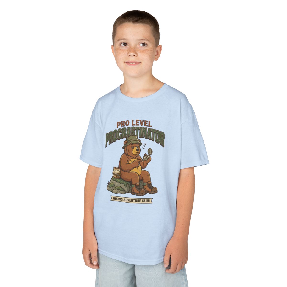 Color: Light Blue | Pro Level Procrastinator Kids Tee