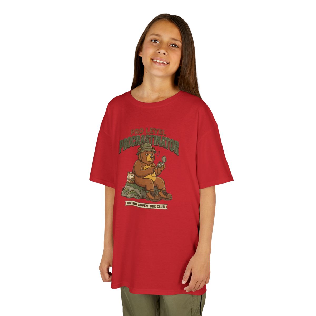 Color: Red | Pro Level Procrastinator Kids Tee