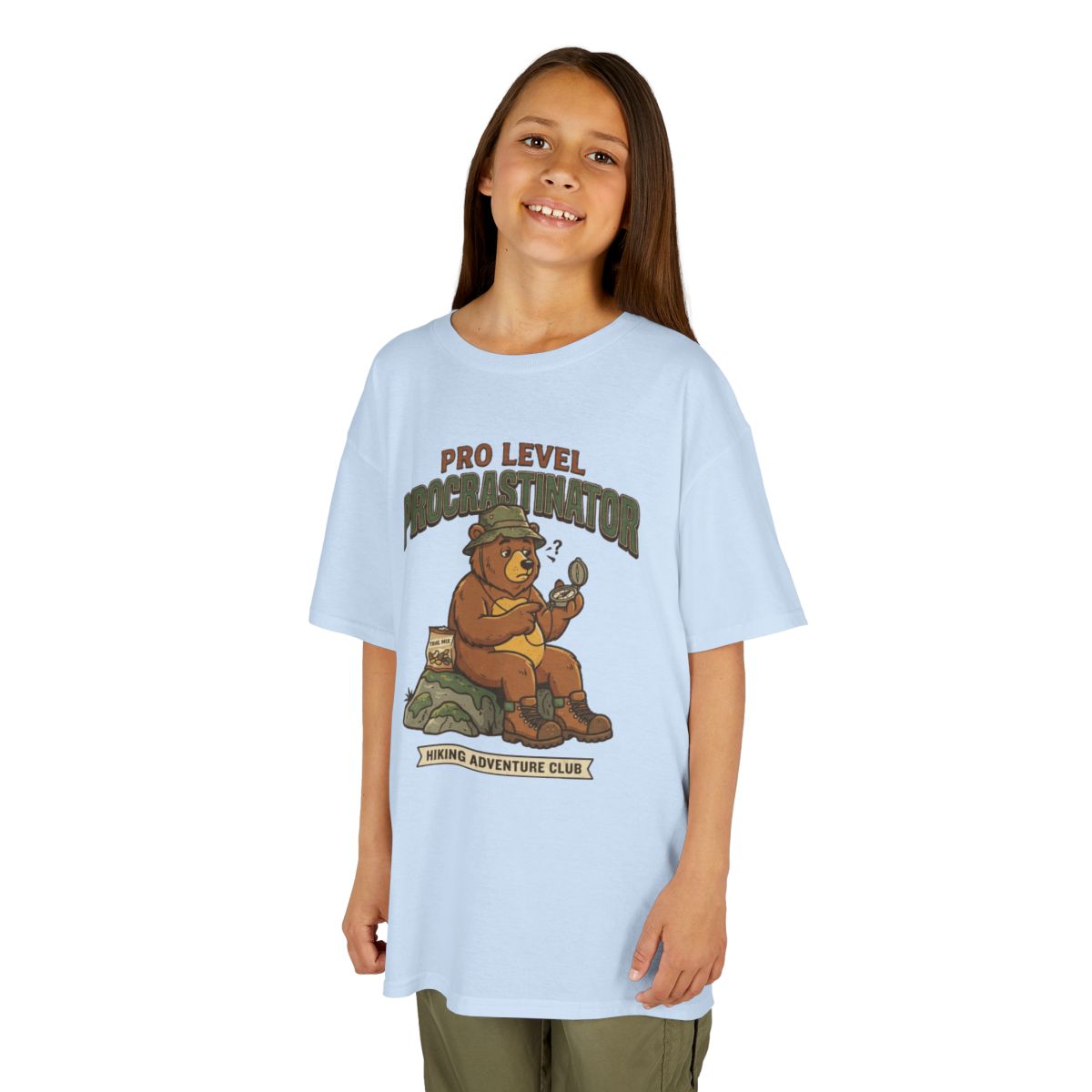 Color: Light Blue | Pro Level Procrastinator Kids Tee