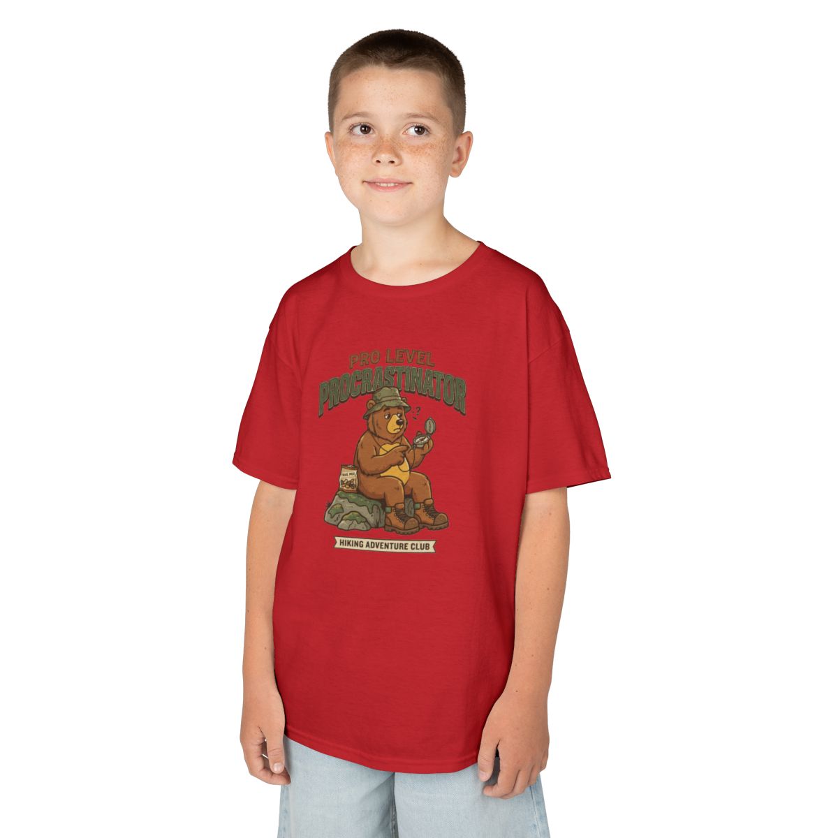 Color: Red | Pro Level Procrastinator Kids Tee