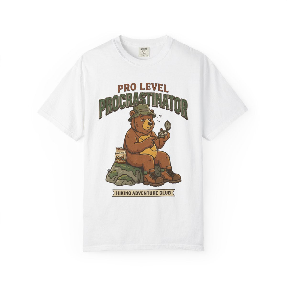 Color: White | Pro Level Procrastinator Unisex Garment-Dyed Tee