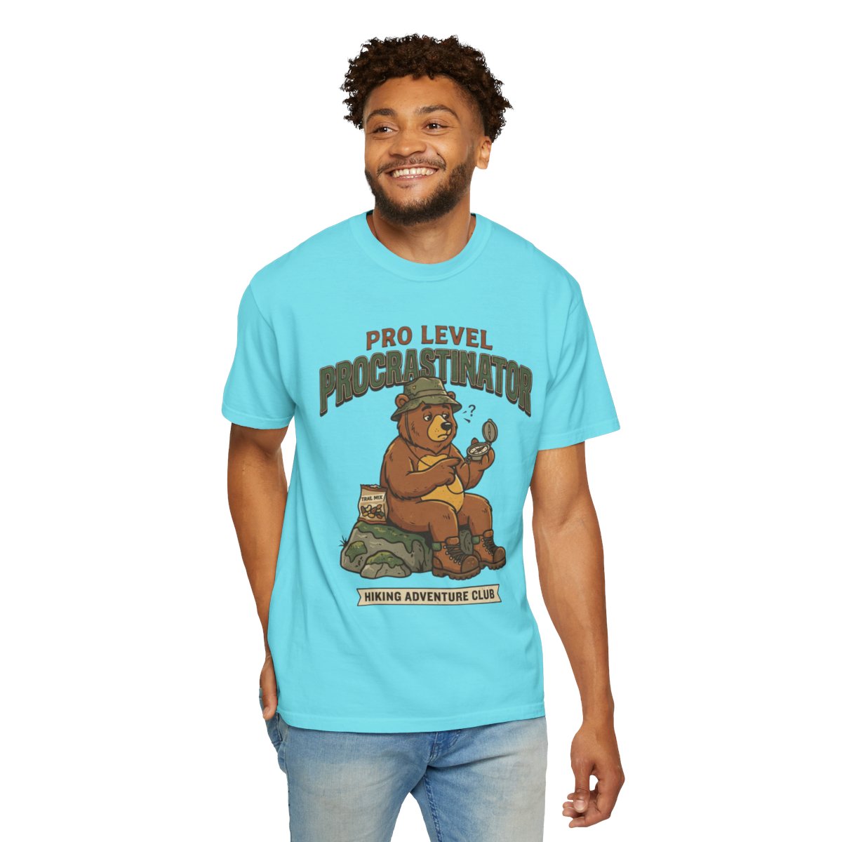 Color: Lagoon Blue | Pro Level Procrastinator Unisex Garment-Dyed Tee