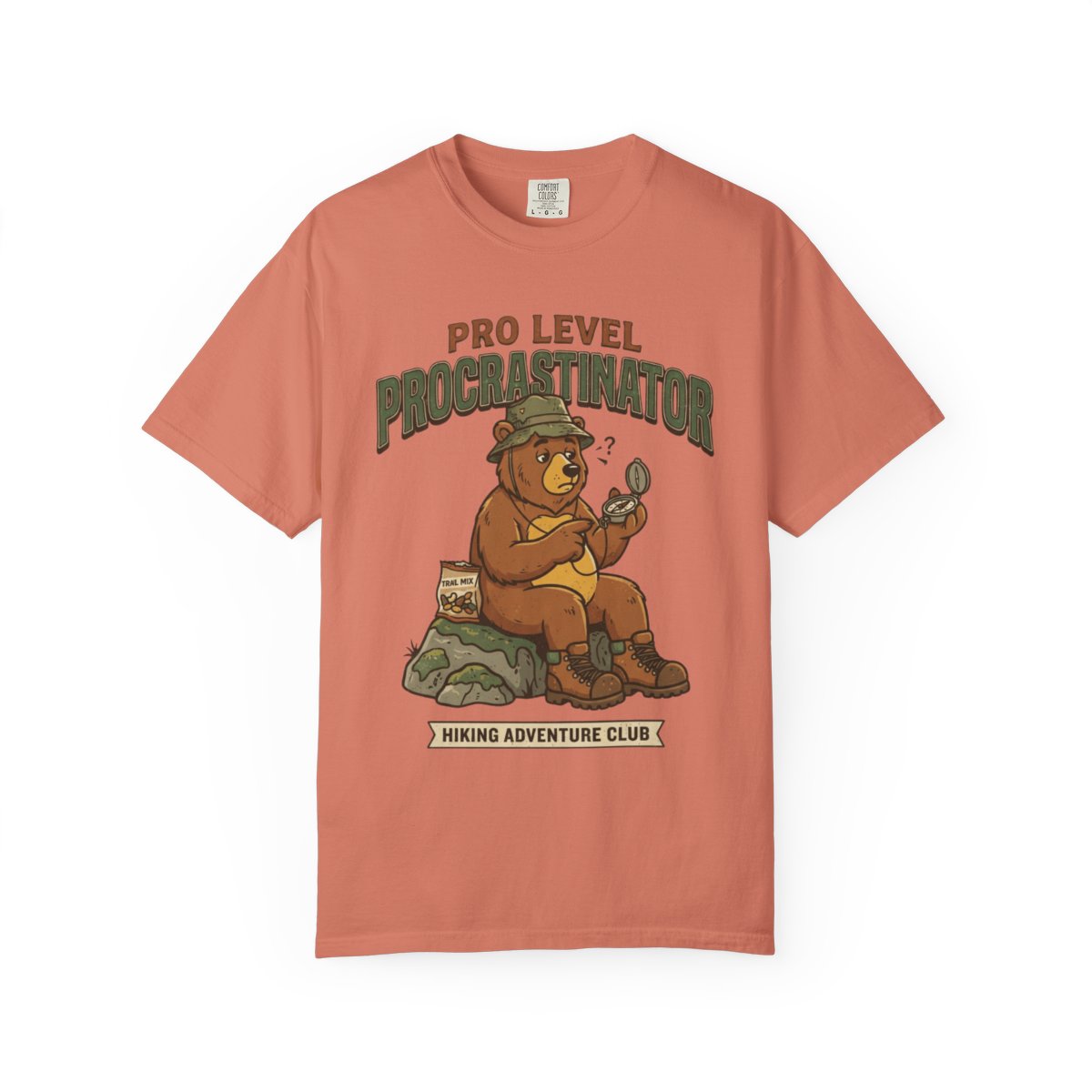 Color: Terracotta | Pro Level Procrastinator Unisex Garment-Dyed Tee