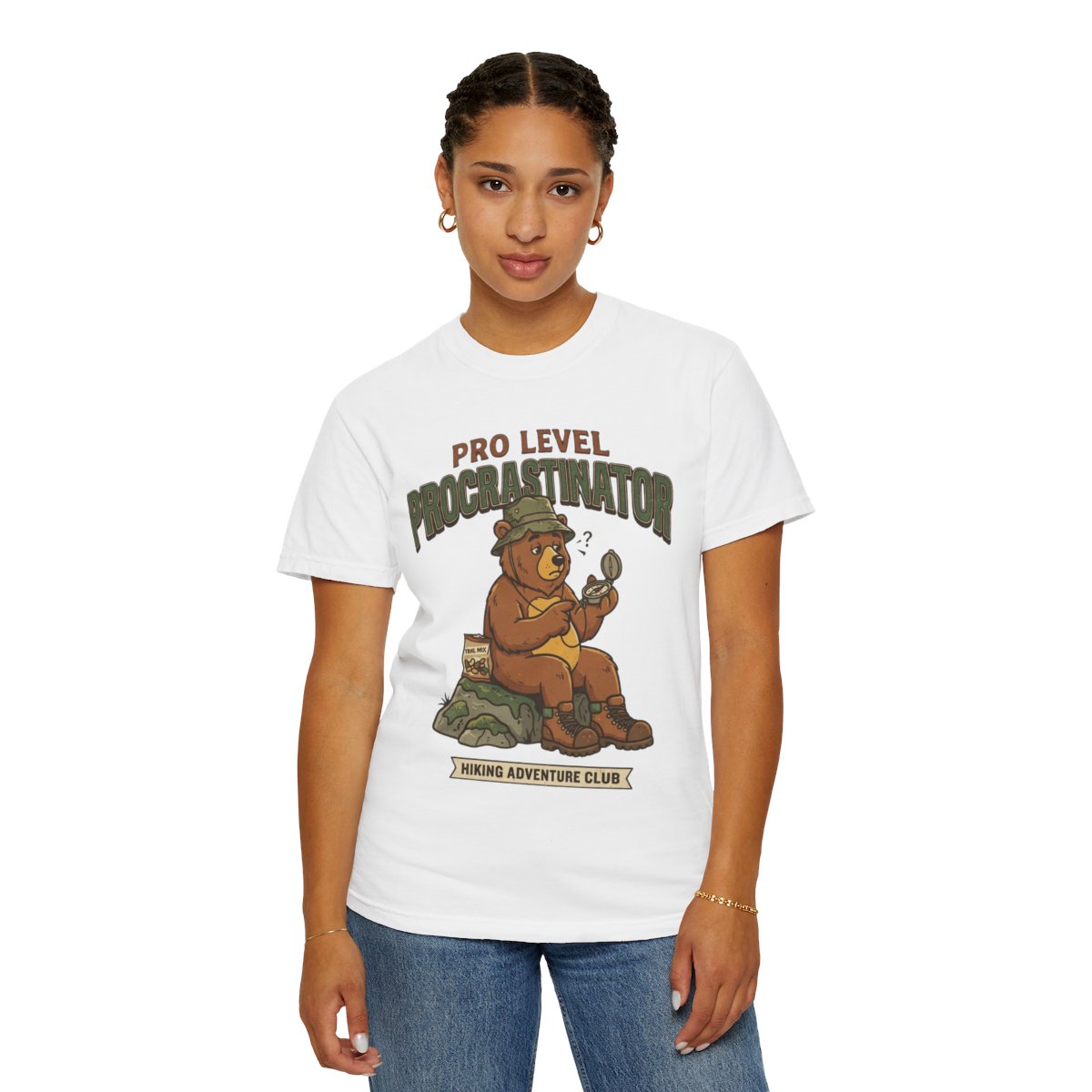 Color: White | Pro Level Procrastinator Unisex Garment-Dyed Tee