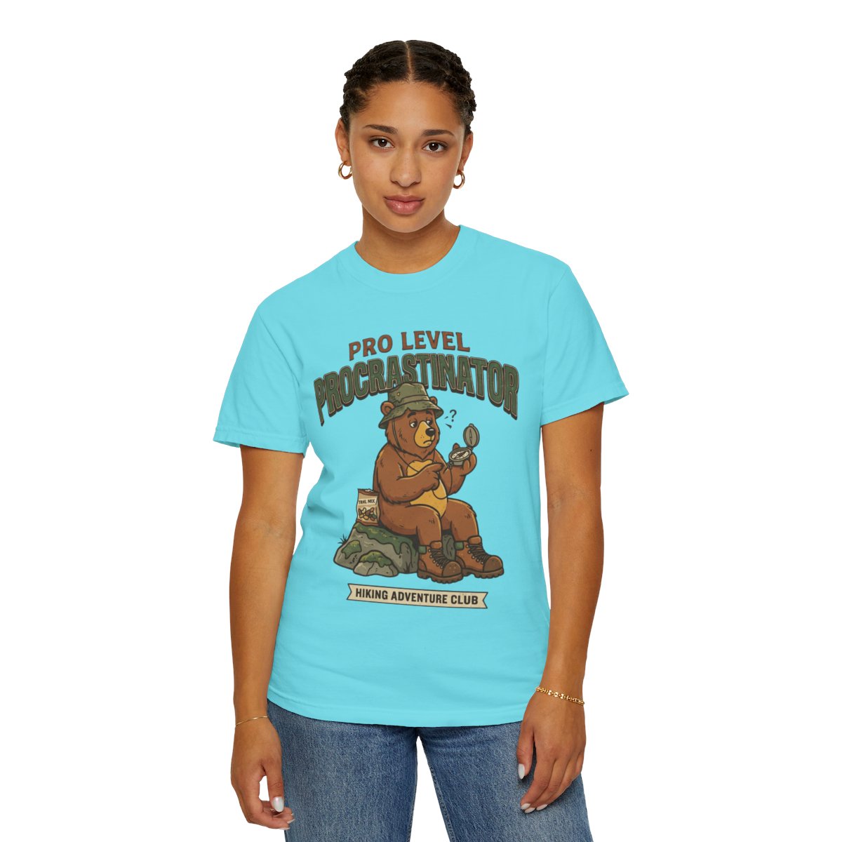 Color: Lagoon Blue | Pro Level Procrastinator Unisex Garment-Dyed Tee