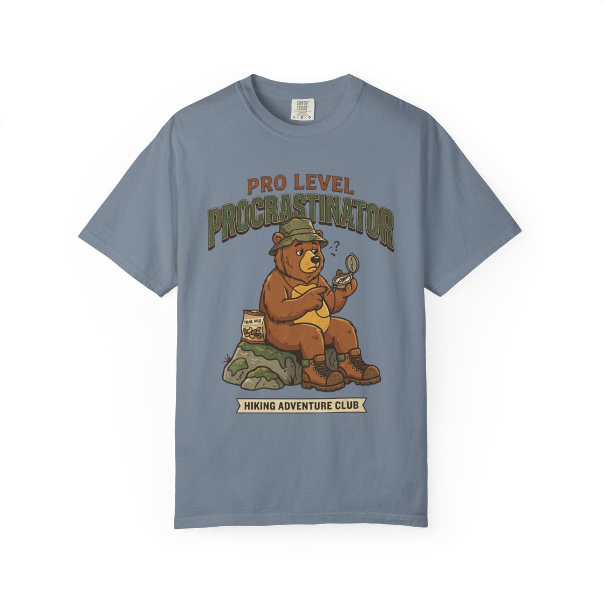 Color: Blue Jean | Pro Level Procrastinator Unisex Garment-Dyed Tee