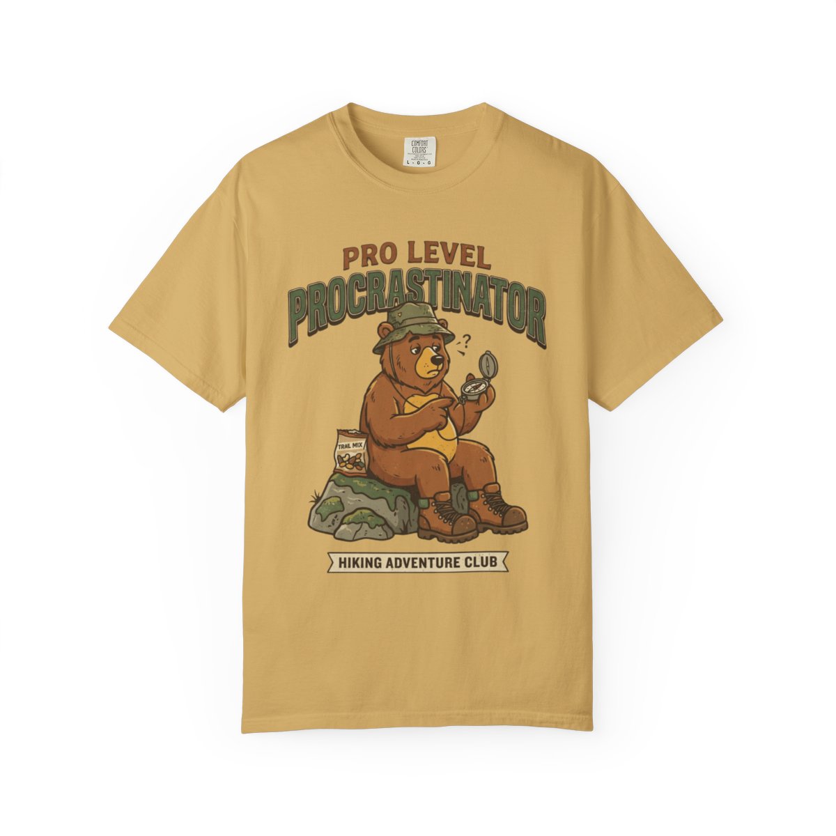 Color: Mustard | Pro Level Procrastinator Unisex Garment-Dyed Tee
