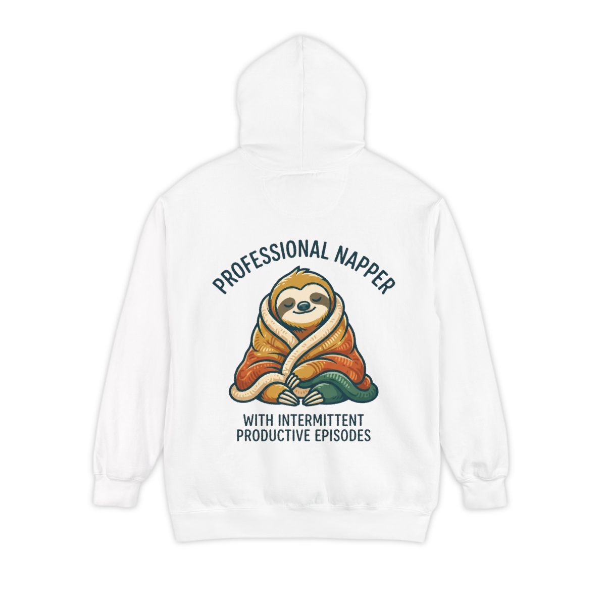 Color: White | Professional Napper Garment-Dyed Hoodie