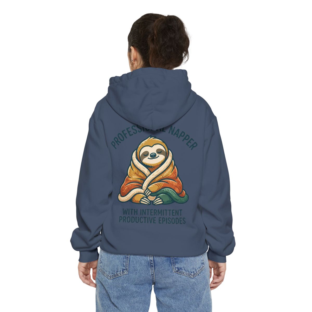 Color: Denim | Professional Napper Garment-Dyed Hoodie