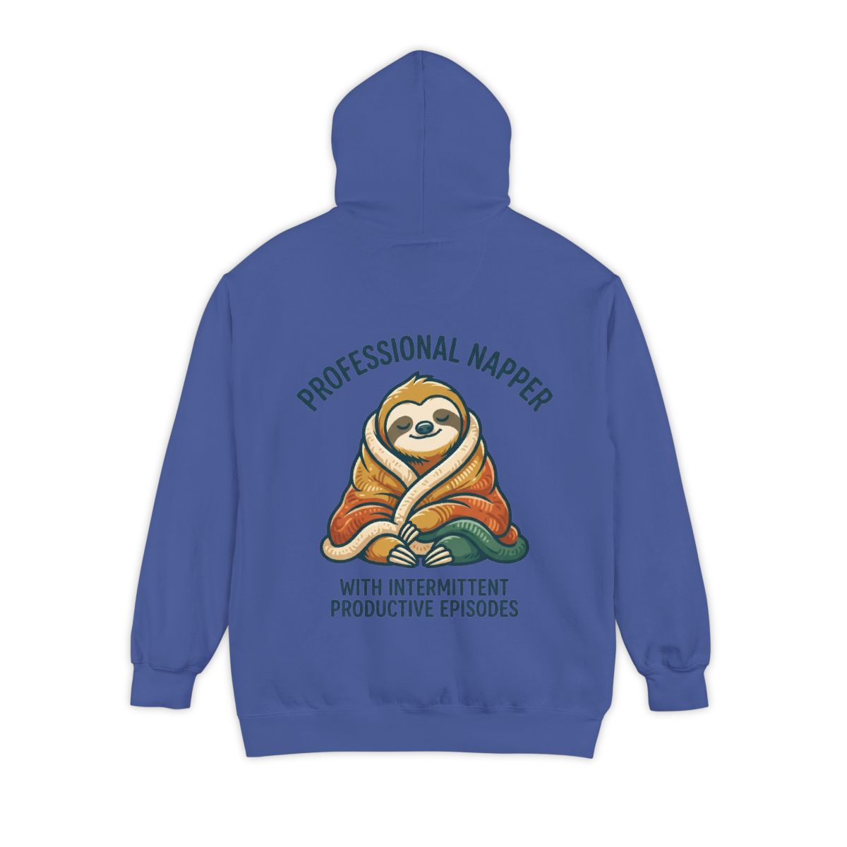 Color: Flo Blue | Professional Napper Garment-Dyed Hoodie