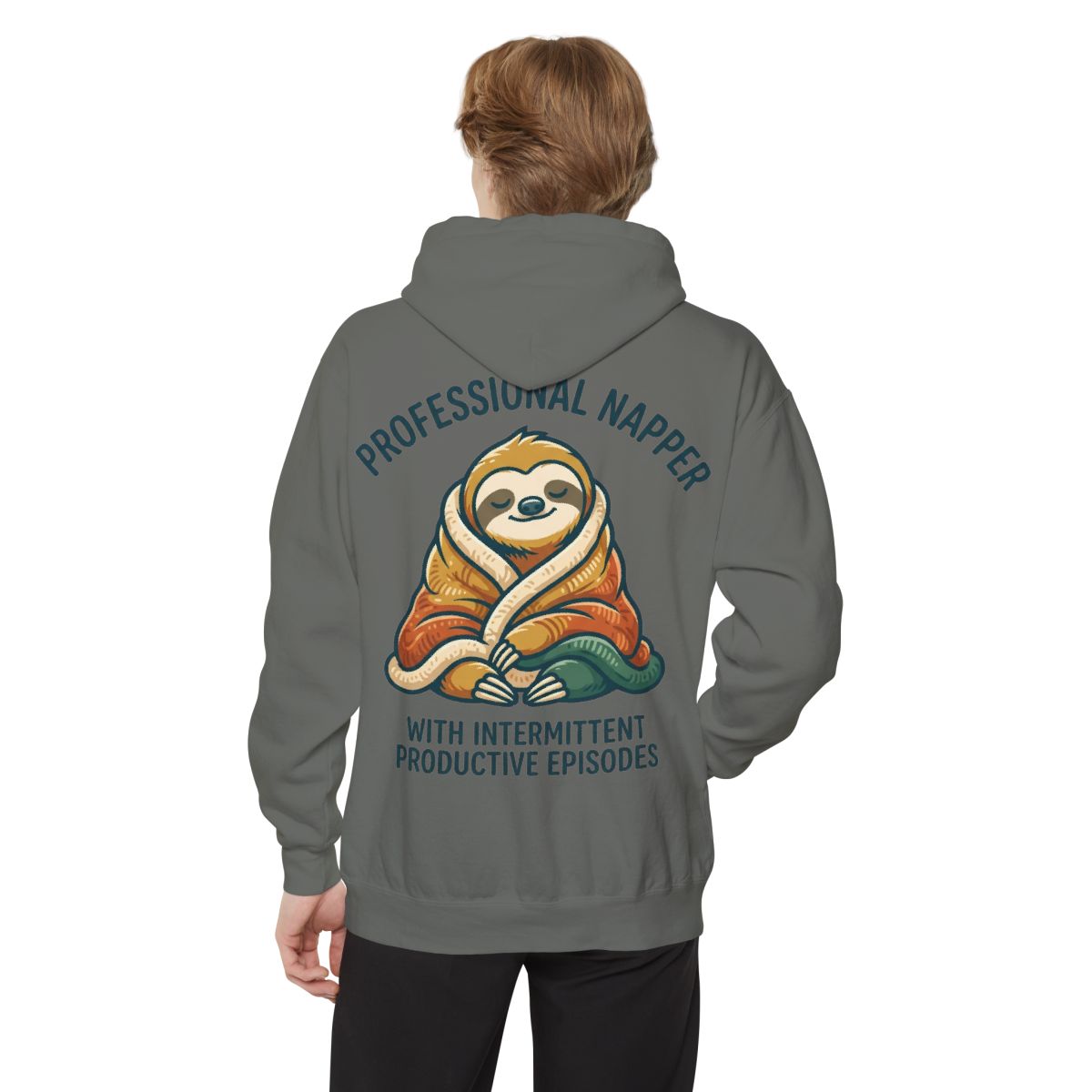 Color: Grey | Professional Napper Garment-Dyed Hoodie