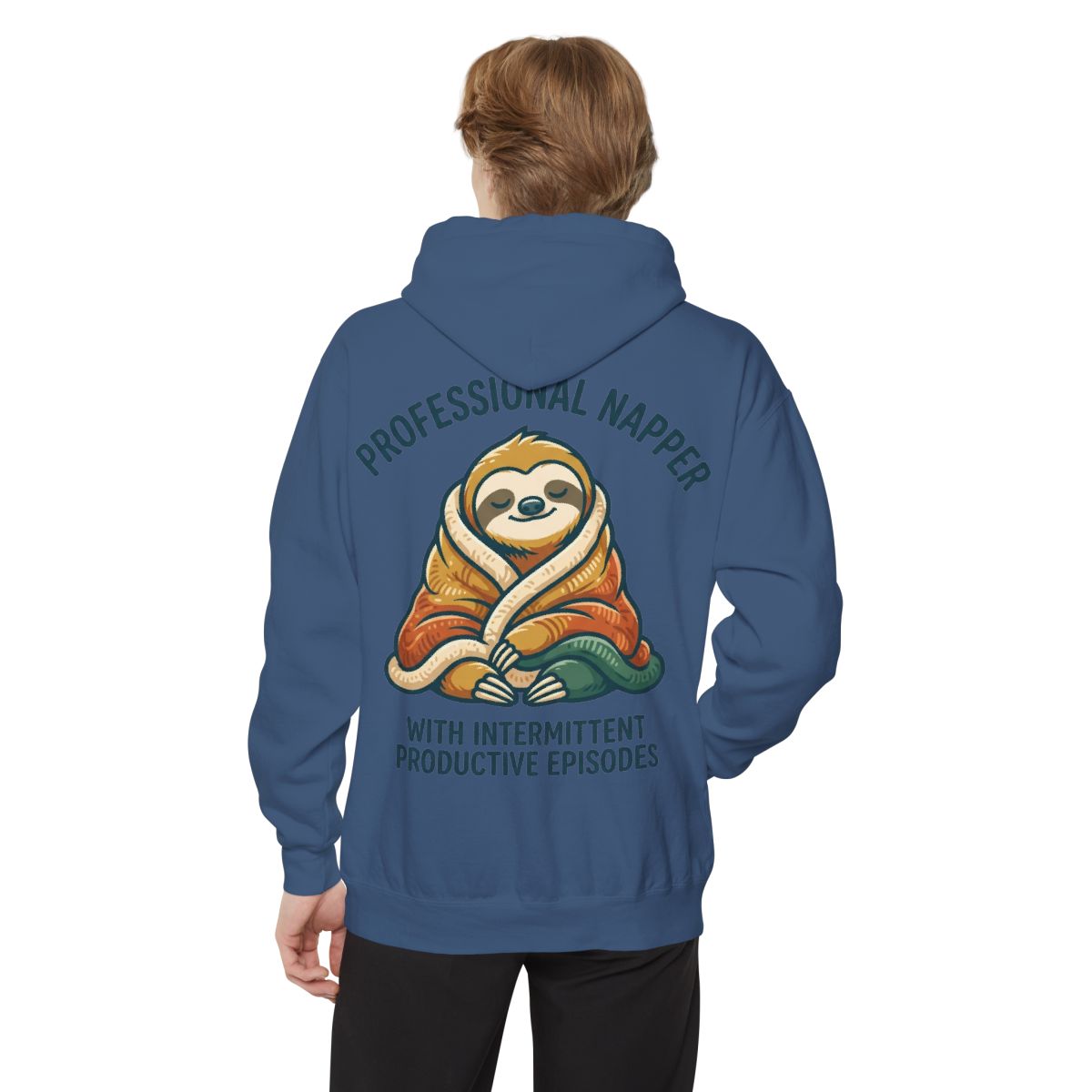 Color: True Navy | Professional Napper Garment-Dyed Hoodie