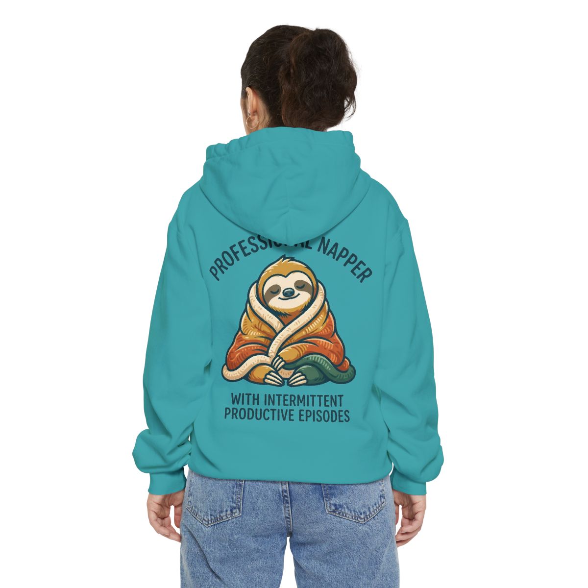 Color: Seafoam | Professional Napper Garment-Dyed Hoodie