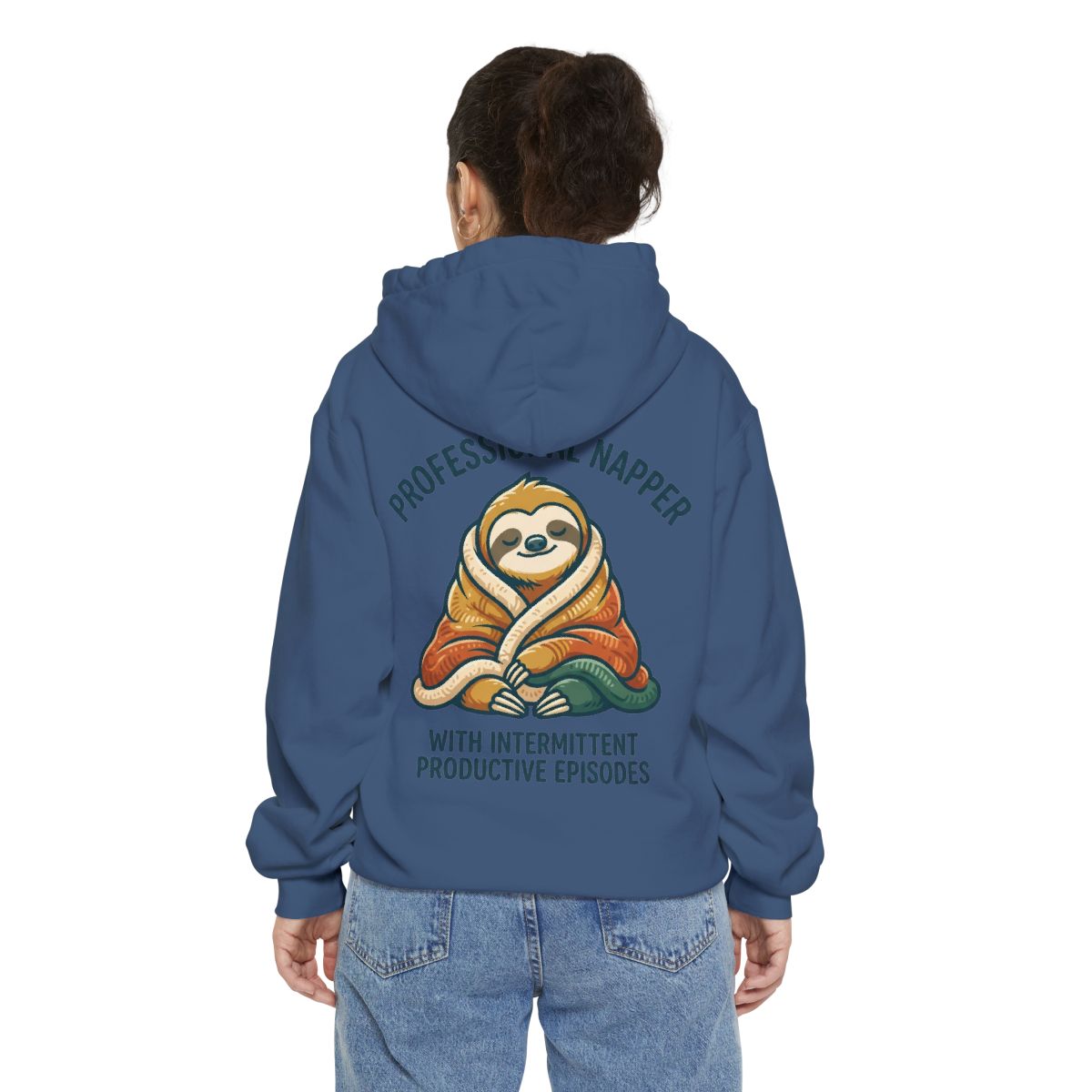 Color: True Navy | Professional Napper Garment-Dyed Hoodie